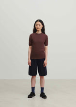 Load image into Gallery viewer, Pointelle Tee, maroon
