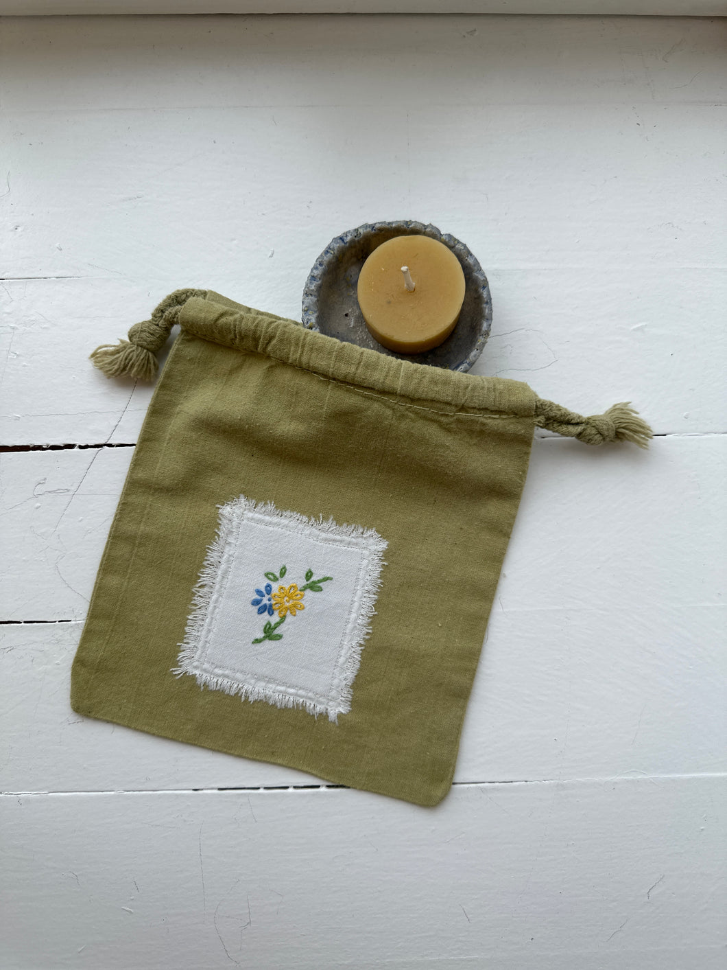 Gift bag - organic cotton green