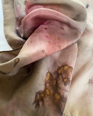 Silk scarf, small - purple/rose/beige