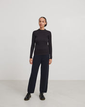 Load image into Gallery viewer, HIGH NECK BLOUSE - DARK NAVY