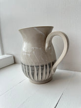 Load image into Gallery viewer, Stoneware pitcher, large - beige with pattern