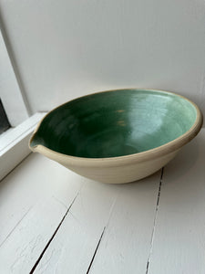 Stoneware bowl, large - green