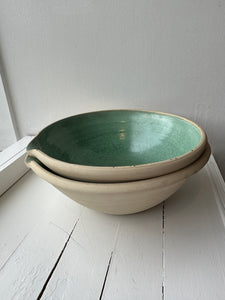Stoneware bowl, large - green