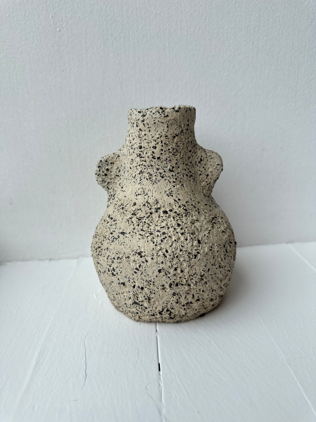 Stoneware vase, small - white