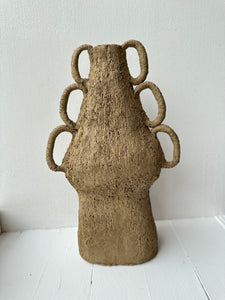 Grainy vase 6.2 - brown