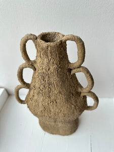Grainy vase 6.2 - brown