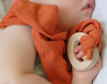 Load image into Gallery viewer, Loullou Silk Teether Blankie Fern