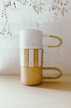 Load image into Gallery viewer, Long Handle Mug - striped white