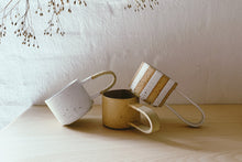 Load image into Gallery viewer, Long Handle Mug - striped white