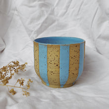 Load image into Gallery viewer, Coffee Cup Cubby - striped turquoise