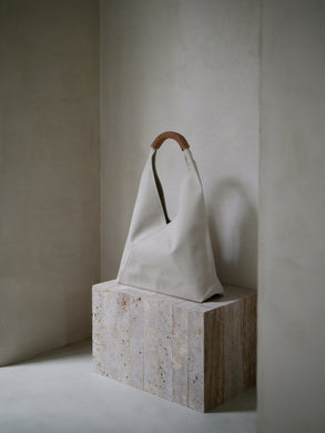 Woven Triangle Bag 58 - Ivory